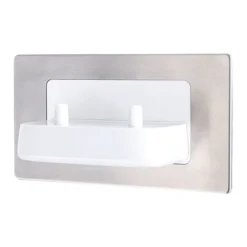 Proofvision Oral-B In Wall Electric Toothbrush Twin Charger - Brushed Steel -The Bathroom Shop pv11bs d2n