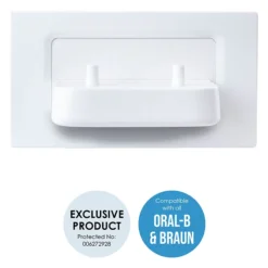 Proofvision Oral-B In Wall Electric Toothbrush Twin Charger - White Plastic -The Bathroom Shop pv11p d1n
