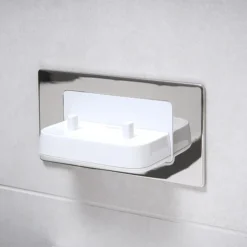 Proofvision Oral-B In Wall Electric Toothbrush Twin Charger - Polished Steel -The Bathroom Shop pv11ps d2