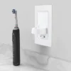 Proofvision Oral-B In Wall Electric Toothbrush Charger With Shaver Socket - White Plastic