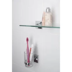 Croydex Chester Flexi-Fix Glass Shelf -The Bathroom Shop qm441441 d2