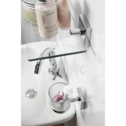 Croydex Chester Flexi-Fix Glass Shelf -The Bathroom Shop qm441441 d3