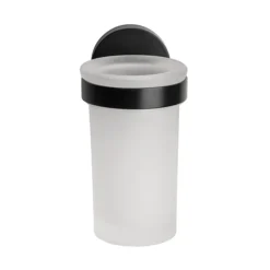 Croydex Black Epsom Flexi-Fix Tumbler & Holder -The Bathroom Shop qm481821 d3