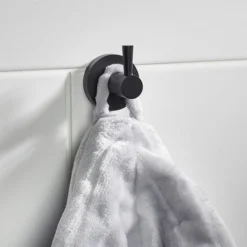 Bristan Black Round Robe Hook -The Bathroom Shop rdhookblk d1