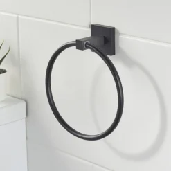 Bristan Black Square Towel Ring