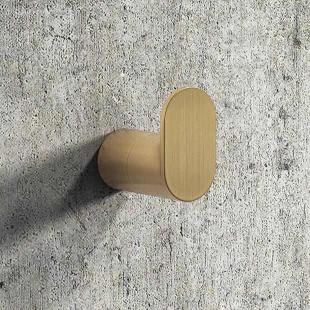 Arezzo Brushed Brass Robe Hook 1 Arezzo Brushed Brass Robe Hook