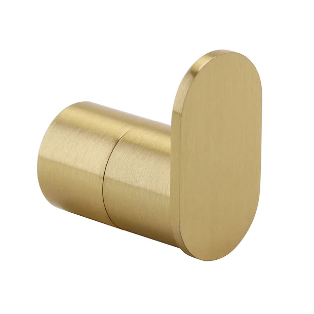 Arezzo Brushed Brass Robe Hook 3 Arezzo Brushed Brass Robe Hook - Image 3