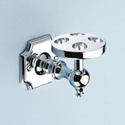 Silverdale Luxury Victorian Toothbrush Holder - Polished Chrome