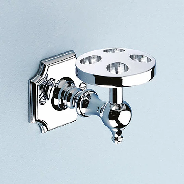 Silverdale Luxury Victorian Toothbrush Holder - Polished Chrome 1 Silverdale Luxury Victorian Toothbrush Holder - Polished Chrome