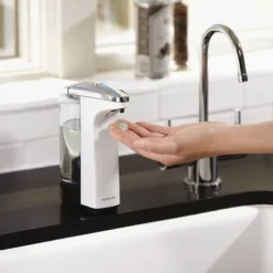 Simplehuman Liquid Sensor Pump Soap Dispenser - White 8 Simplehuman Liquid Sensor Pump Soap Dispenser - White -The Bathroom Shop st1018 d2