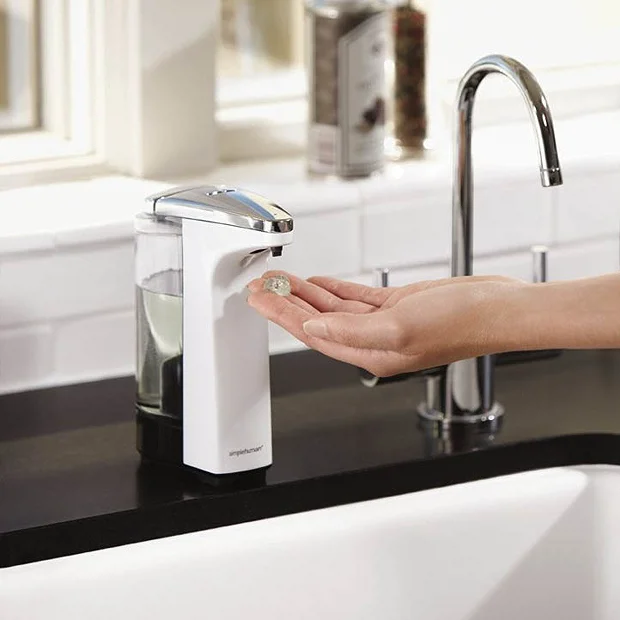 Simplehuman Liquid Sensor Pump Soap Dispenser - White 4 Simplehuman Liquid Sensor Pump Soap Dispenser - White - Image 4