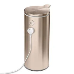 Simplehuman Rechargeable Liquid Sensor Pump Soap Dispenser - Rose Gold Steel -The Bathroom Shop st1046 d2