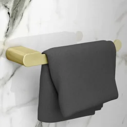 Arezzo Brushed Brass 220mm Towel Rail