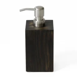 Wooden Soap Dispenser Dark Oak 5 Wooden Soap Dispenser Dark Oak -The Bathroom Shop wspdo d1