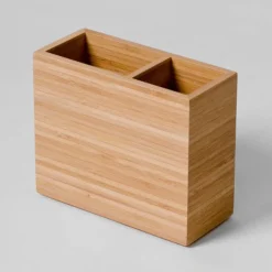 Wooden Toothbrush Holder Bamboo -The Bathroom Shop wthbb d3